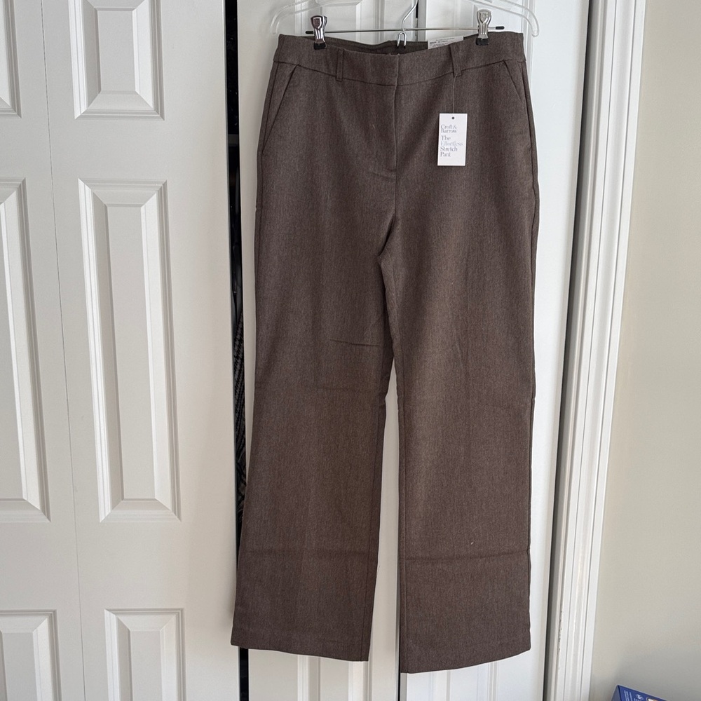 NWT- Croft & Barrow Women’s Brown Wide-Leg Trousers
